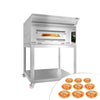 Piec do pizzy – gazowy – 9x 34 cm – manualny – z okapem, podstawą i kółkami