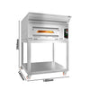 Piec do pizzy – gazowy – 9x 34 cm – manualny – z okapem, podstawą i kółkami