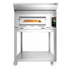 Piec do pizzy – gazowy – 9x 34 cm – manualny – z okapem, podstawą i kółkami