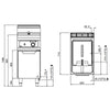 Frytkownica – gazowa – 18 L – 14 kW – z cyfrowym sterowaniem Bflex