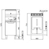 Free Standing Gas Fryer - 10 litres - 6.9kW - Manual - with drain tap