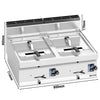 Commercial Countertop Free Standing Gas Twin Tank Fryer - 10+10 litres - 13.8kW