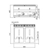 Commercial Countertop Free Standing Gas Twin Tank Fryer - 10+10 litres - 13.8kW