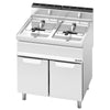 Free Standing Gas Twin Tank Fryer - 15+15 litres - 25.4kW - Manual - with drain tap