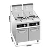 Frytkownica – gazowa – podwójna – 20+20 L – 35 kW – z cyfrowym sterowaniem Bflex