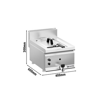 Gas Fritteuse - 8 Liter - 6 kW - mit Ablasshahn