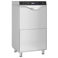 Zmywarko-wyparzarka kapturowa do naczyń - dwupłaszczowa - Sterowanie elektroniczne (cyfrowe) - 6,75kW - kosz 570x570mm - z dozownikami detergentu i nabłyszczacza oraz pompą spustową