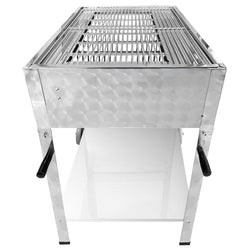 Grill gazowy – 10 kW – 3 palniki – w zestawie z mobilną podstawą, rusztem i blachą
