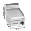 Płyta grillowa – gazowa – ryflowana – 4 kW