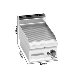 Gazowa płyta grillowa - 6,9 kW - ryflowana