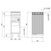 Płyta grillowa – gazowa – ryflowana – 10 kW