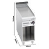 Płyta grillowa – gazowa – gładka – 10 kW – seria LORENZO