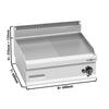 Płyta grillowa – gazowa – gładka i ryflowana – 8 kW