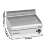 Płyta grillowa – gazowa – ryflowana – 8 kW