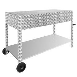 Grill gazowy – 22,5 kW – 6 palników – w zestawie z mobilną podstawą, rusztem i tacą