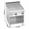 Płyta grillowa – gazowa – gładka i ryflowana – 20 kW – seria LORENZO