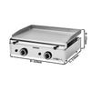 Płyta grillowa – gazowa – powierzchnia grillowa: 583 x 395 mm – 5,5 kW