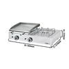 Commercial Gas Griddle - 6.3kW - Smooth Plate - Cooking area: 383x395mm