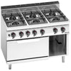 Kuchenka – gazowa – 42 kW – z 6 palnikami – z piekarnikiem gazowym statycznym 7,8 kW
