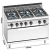 Kuchenka – gazowa – 42 kW – z 6 palnikami – z piekarnikiem gazowym statycznym 12 kW – model o dużej mocy