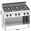 Kuchenka – gazowa – 31,5 kW – z 6 palnikami