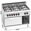 Kuchenka – gazowa – 33,5 kW – z 6 palnikami – z piekarnikiem elektrycznym statycznym 7,5 kW