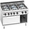 Kuchenka – gazowa – 33,5 kW – z 6 palnikami – z piekarnikiem gazowym statycznym 7,8 kW