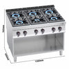 Kuchenka – gazowa – 53,5 kW – z 6 palnikami