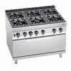Kuchenka – gazowa – 53,5 kW – z 6 palnikami – z piekarnikiem gazowym statycznym 12 kW