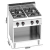 Gas Boiling Top - 28kW - 4 burners - with open base shelf
