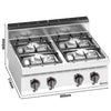 Kuchenka – gazowa – 21,5 kW – z 4 palnikami