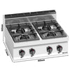 Kuchenka – gazowa – 28 kW – z 4 palnikami