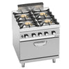 Kuchenka – gazowa – 40 kW – z 4 palnikami – z piekarnikiem gazowym statycznym 7,8 kW – model o dużej mocy