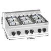 Kuchenka – gazowa – 28,5 kW – z 6 palnikami