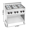 Kuchenka – gazowa – 28,5 kW – z 6 palnikami