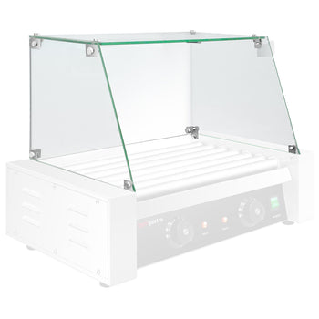 Szklana nakładka do grilla do kiełbasek – z 7 rolkami - Prime Gastro