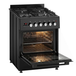 Kuchenka gazowa – 8,4 kW – 4 palniki – wraz z piekarnikiem elektrycznym – 3,85 kW oraz okap z cyrkulacją powietrza