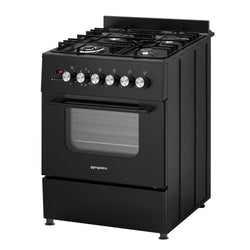 Kuchenka gazowa – 8,4 kW – 4 palniki – wraz z piekarnikiem elektrycznym – 3,85 kW oraz okap z cyrkulacją powietrza