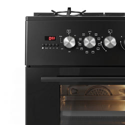 Kuchenka gazowa – 8,4 kW – 4 palniki – wraz z piekarnikiem elektrycznym – 3,85 kW oraz okap z cyrkulacją powietrza