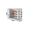Grill gazowy do kurczaków – 19,4 kW – z 3 rożnami, mieszczącymi do 18 kurczaków