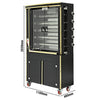 Grill do kurczaków – elektryczny – na maks. 30 kurczaków – 16,5 kW – z 5 rożnami – czarny