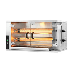 Grill gazowy do kurczaka - 9,4 kW - z 2 szpikulcami do 10 kurczaków