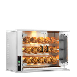 Grill gazowy do kurczaka PREMIUM - 14,1 kW - z 3 szpikulcami na 15 kurczaków