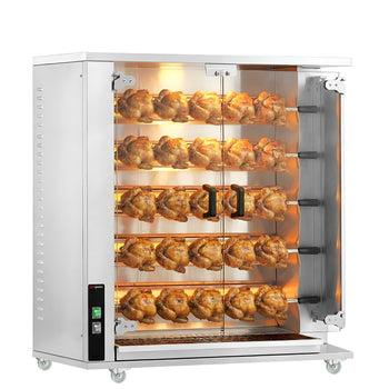 Grill gazowy do kurczaka PREMIUM - 23,5 kW - z 5 szpikulcami na 25 kurczaków