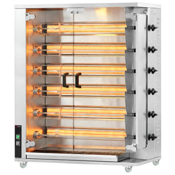 Grill gazowy do kurczaka PREMIUM - 28,2 kW - z 6 szpikulcami na 30 kurczaków