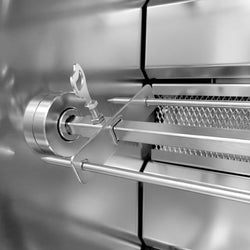 Grill gazowy do kurczaka PREMIUM - 28,2 kW - z 6 szpikulcami na 30 kurczaków