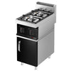 Kuchenka – gazowa – 10 kW – z 2 palnikami – z podstawą z 1 drzwiami – czarna – seria MARIO