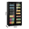Beverage cooler – 1230 L – frameless design – with 2 glass doors – black, image 2 of 13