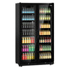 Beverage cooler – 1230 L – frameless design – with 2 glass doors – black, image 1 of 13
