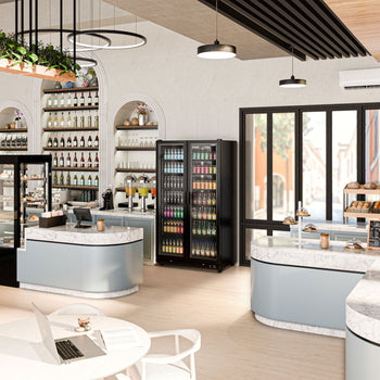 Lodówka na napoje - 1230 litrów - bezramkowa konstrukcja - 2 szklane drzwi - Prime Gastro